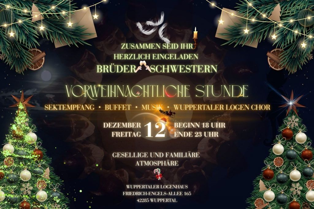 Freimaurer feiern Weihnachten